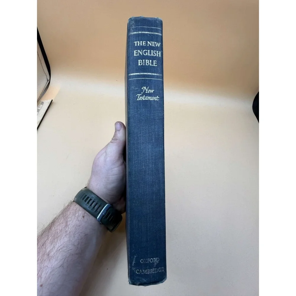 1961 The New English Bible New Testament Oxford Cambridge Blue Cloth Vintage